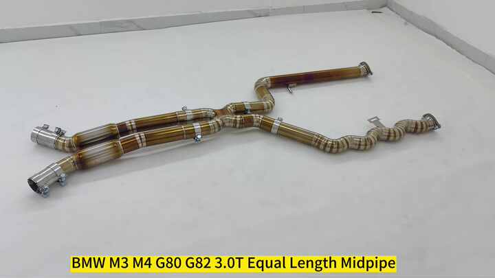 BMW M3 M4 G80 G82 S58 3.0T アップグレード排気用 CSZ チタン等長