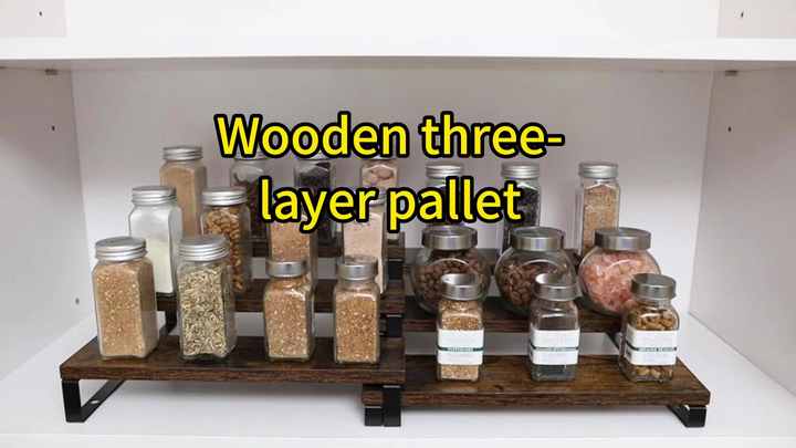 Custom Wooden Spice Rack Bamboo Modern Spice Rack Container and