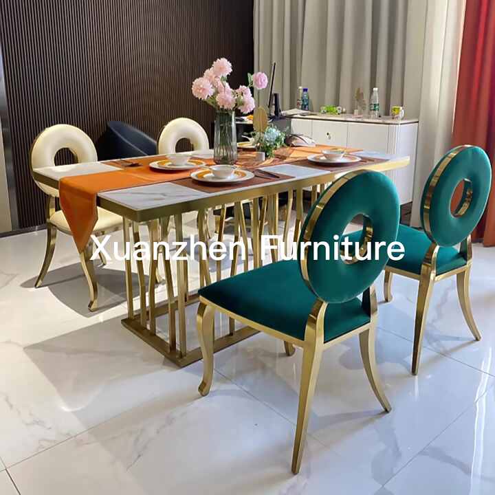 Xuanzhen High Quality Dining Table Set Modern Stainless Steel