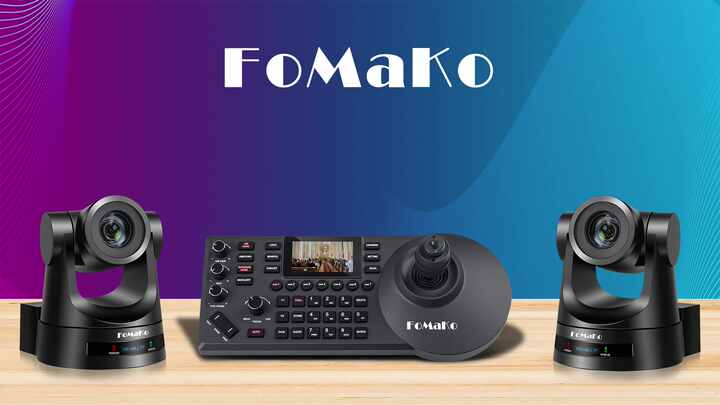 FoMaKo KC608 Pro PTZ Controller Keyboard for 255 Cameras, PoE