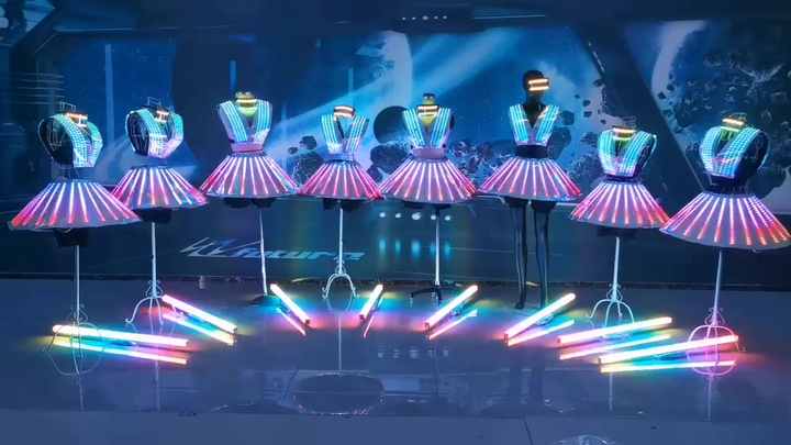 Sexy LED Lighting Clothing for Belly Dancing Adult Sets