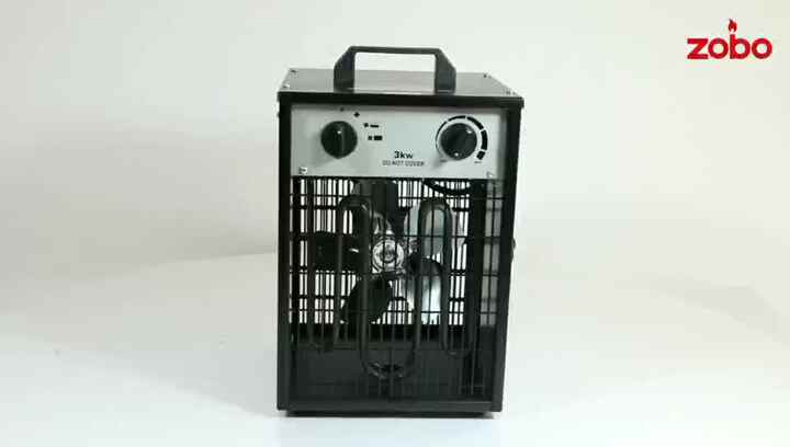 Best Portable Electric Fan Heater 3kw with Thermostat Zobo Hot air