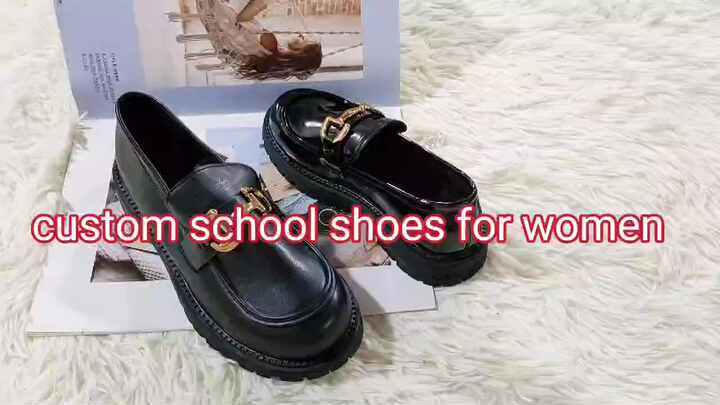 Zapatos de plataforma informales para niña, mocasines escolares