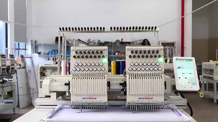QHM Computer Machine Embroidery - Two Head Cap Embroidery