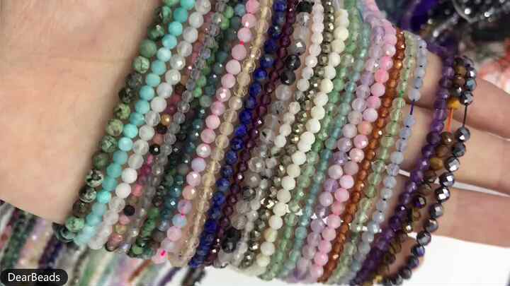 HAAMIIQII 45 Pezzi 8mm Oro Naturale Sandstone Perline Rotonde Pietra Preziosa Sciolto Perline Per Gioielli Che Fanno DIY Bracciale Collana - Foto 3
