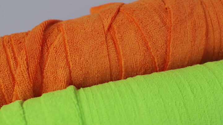 80/20 polyester nylon microfiber strips cleaning cloth threads