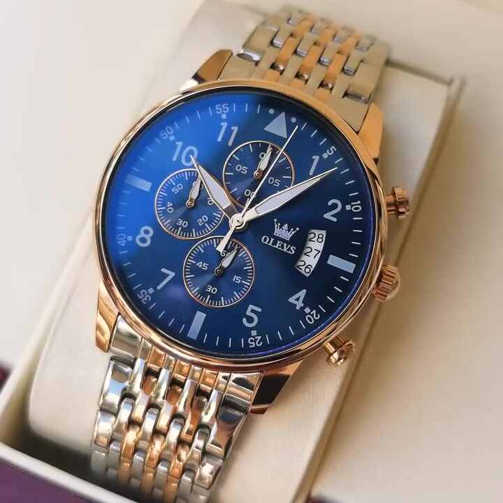 Multiple Time Zone Men's Quartz Wrist Watch Customizable Oem