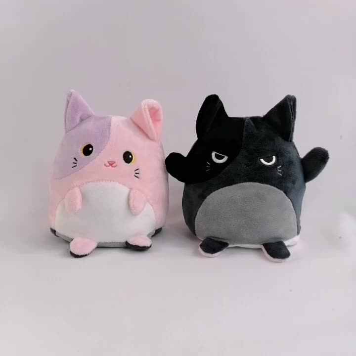 Gran oferta, Reversible gato de peluche de juguete, estilo