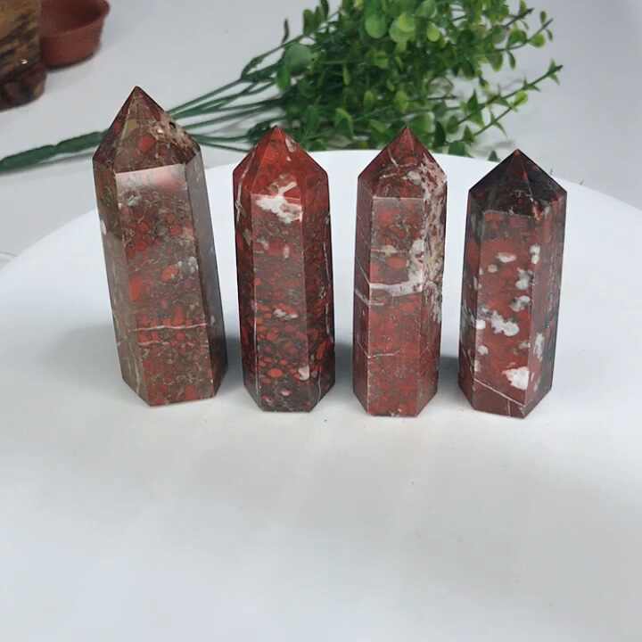 Wholesale Natural Plum Blossom Jasper Towers - Healing Crystals