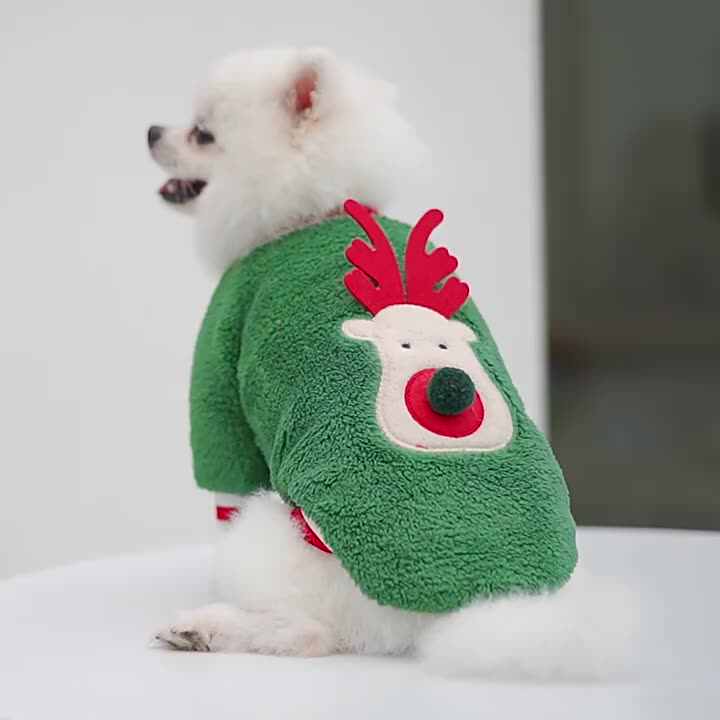 Ropa para perro traje de Jersey navideño para perro ropa de abrigo