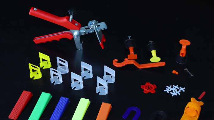 Tile Leveling System 1/16 Inch Tile Spacers Clips Kit-500 Pieces Tile Leveling Clips, 200 Pieces