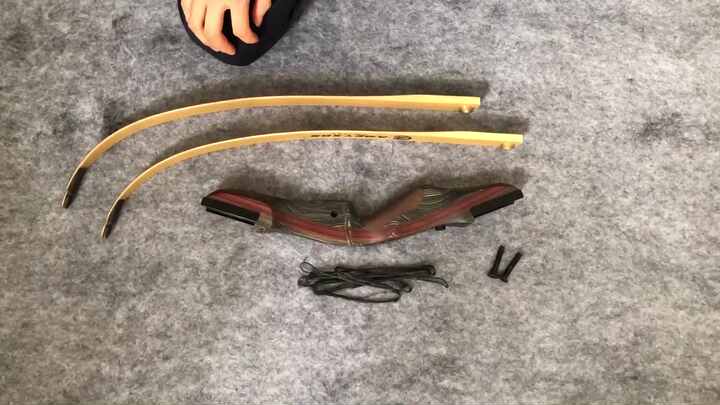 Arc Long Traditionnel Démontable 64 Pouces 20-50lb - HNZMDY - Bois - Droitier - Pour Chasse Ou Cible