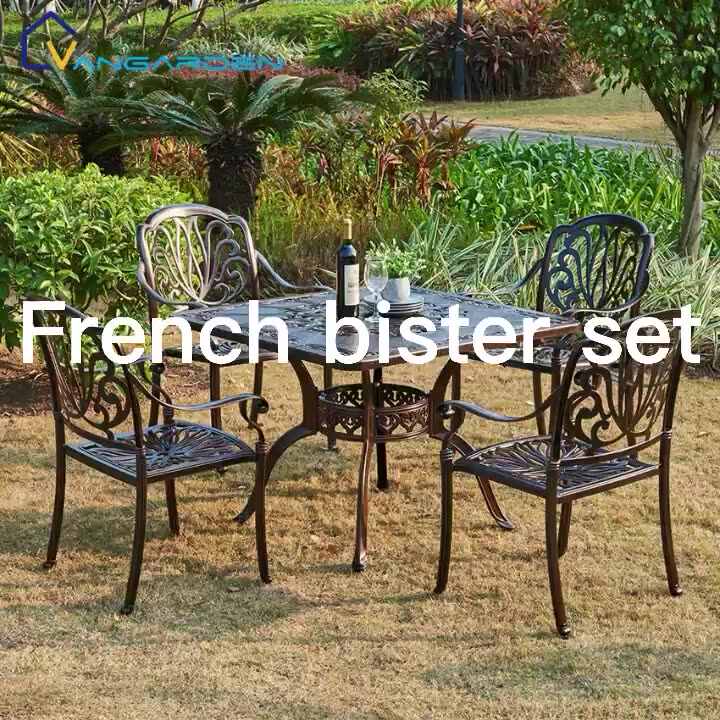 Aluminum Cast Garden Furniture Luxury Patio Set