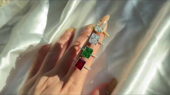 925 Meda Ring Bespoke Zircon Engagement Rings for Women - Main Image