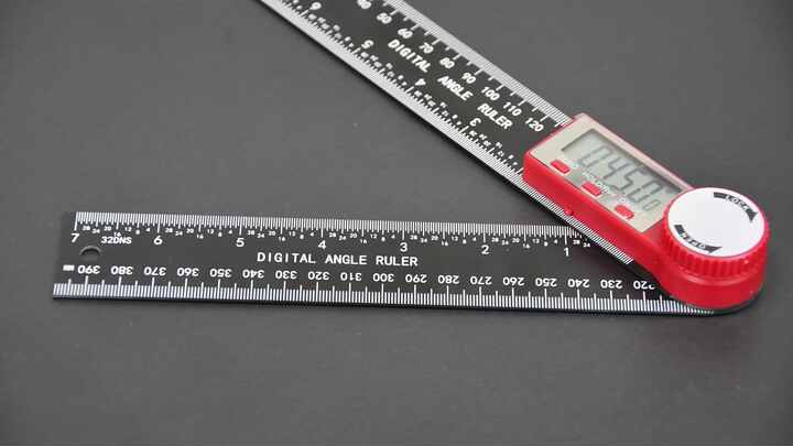 DITRON 200mm Plastic Digital Angle Ruler Digital Protractor 360 Degrees ...