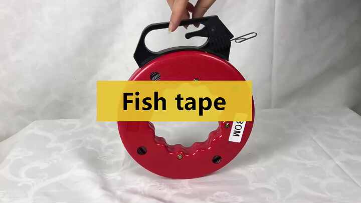 4mmx30M 5/32 Inch,150FT Fiberglass Wire Cable Electrical Fish Tape Reel,  Fiberglass Wall Line Reel Fishtape Puller Fish Tape