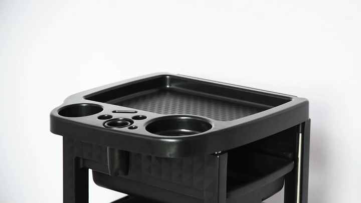 Grosir pink troli persegi matriks rambut salon troli peralatan perabotan salon rambut profesional