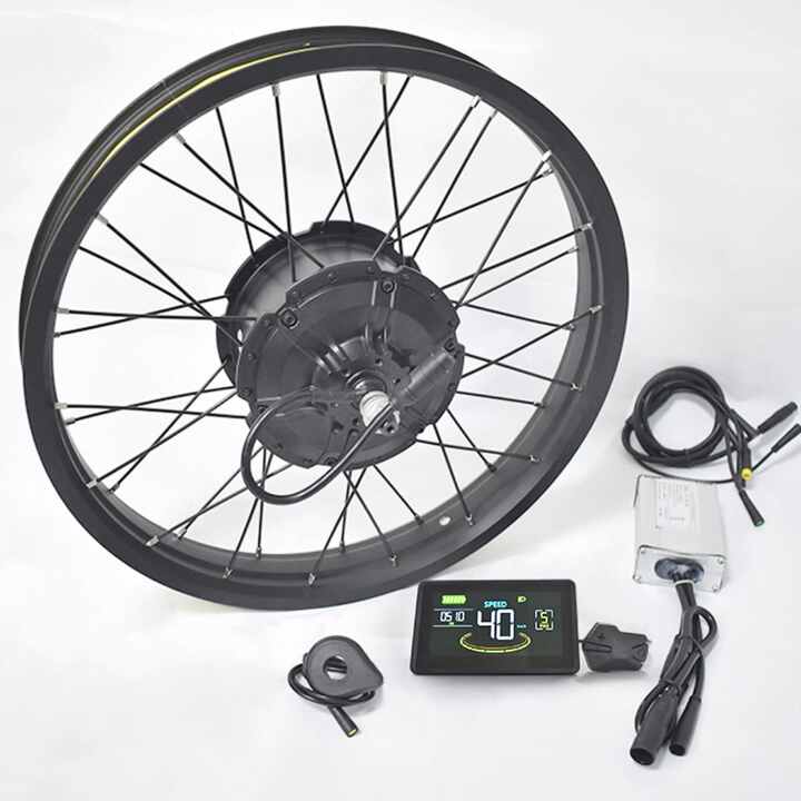 24 electric bicycle conversion kit 24 Inch Fat Tire Electric Bike Conversion Kit Waterproof Controller LED  Display 60V 72V for Electric Bikes