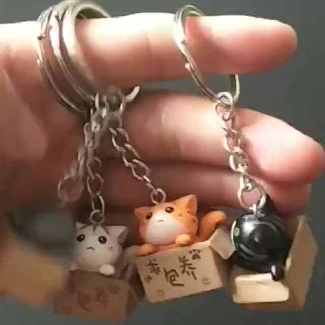 Lot De 5 Porte-clés En Forme De Chat Noir Mignon Pour Femme