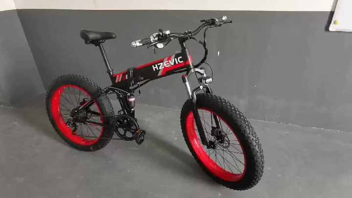 HZEVICフルサスペンションファットバイク26インチEバイク48v電動自転車