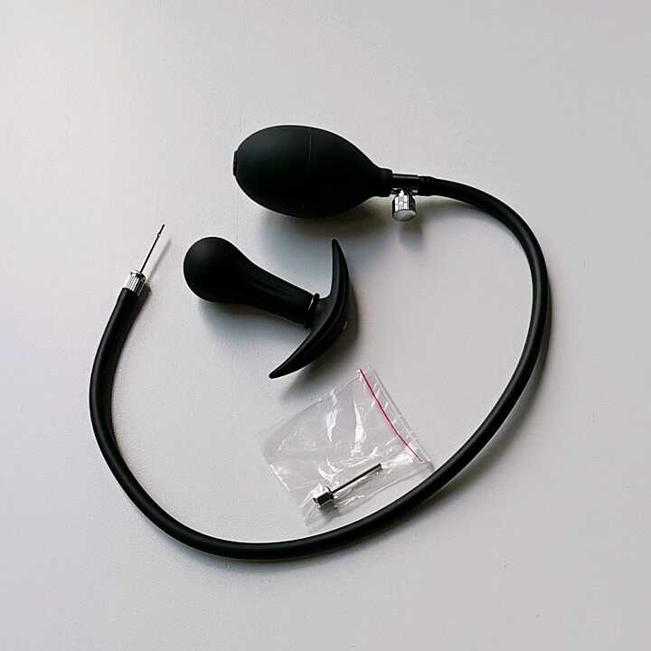 Plug Anal Inflvel com Agulha Destacvel, Bola de Ao Includa, Plug Anal  de Silicone para Homens e Mulheres