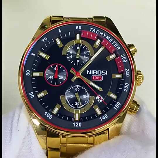 2375 hombres impermeable cronógrafo moda para hombre relojes marca de lujo  reloj de pulsera Relogio Masculino reloj de cuarzo reloj de oro