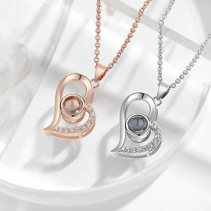 Love Memory Projection Necklace 100 Languages I Love You