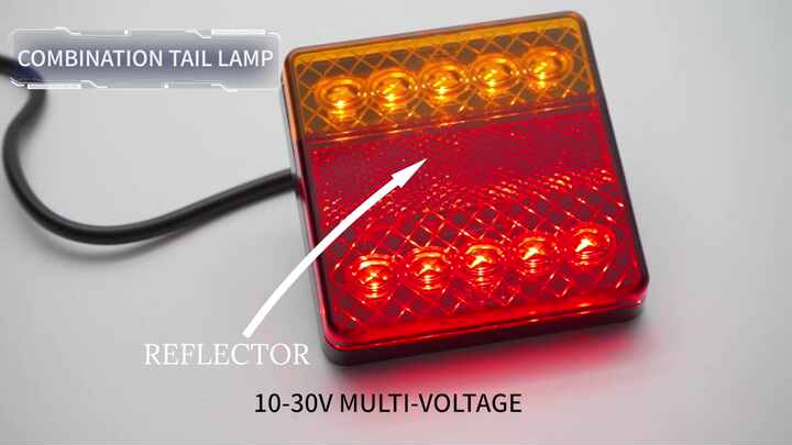 DC12V 汎用 LED テールランプ ボートトレーラー 牽引トレーラー ミニカー等に リフレクター付き F-254