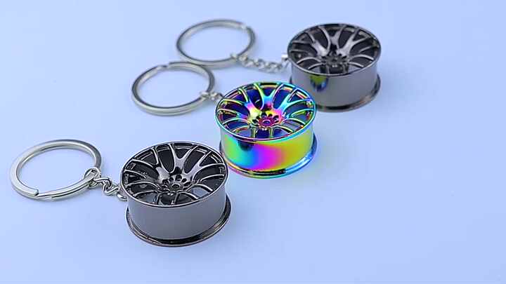 Wholesale Car Keychain Accessories 3D Wheel Tire Rim Keychains