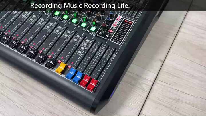 GAX-RWS12 Professional Dj Audio Mixer With 99-bit DSP Reverb Usb
