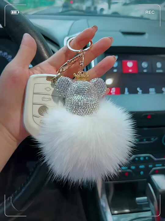 Fashion Cute Diamond Teddy Bear with Crown Bling Rhinestone