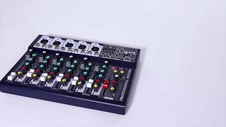 Draagbare Bluetooth Audio Mixer 7-kanaals band mengpaneel met USB DJ Sound mengconsole en hoofdtelefoonaansluiting 48V power voor computeropnamen
