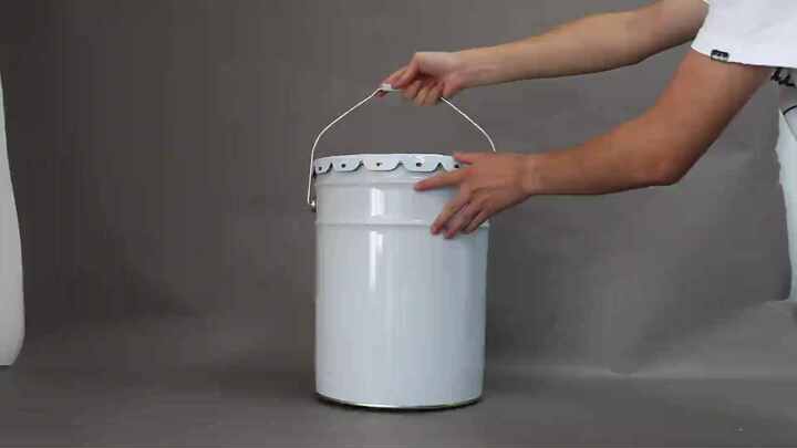 Cubos de pintura de 20 litros, cubos de lata de pintura con tapa de