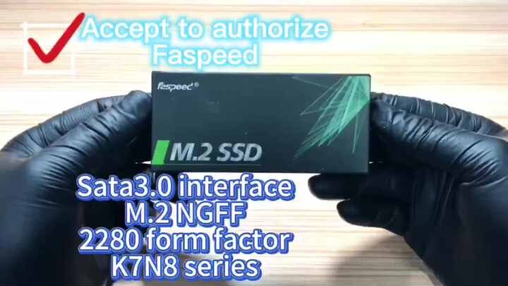 Faspeed 128GB 256GB 512GB M.2 2280 SATA III SSD for Desktop