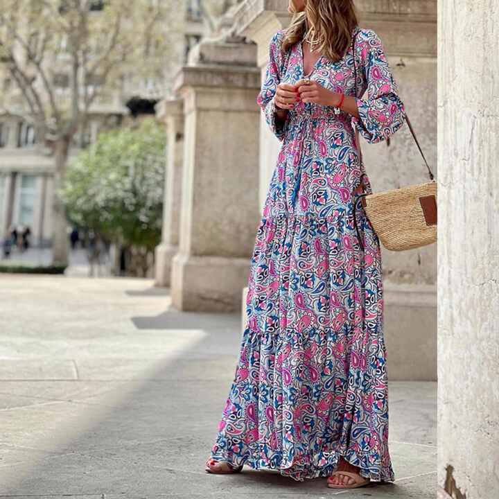 Custom Factory Women Sexy Bohemian Beach Dress Elegant Women's Clothing