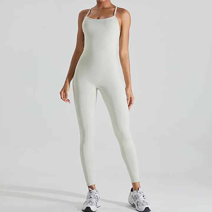 Adjustable Straps Sexy One Piece Gym Wear Full Body Active Workout Jumpsuit  Sports Bodysuit for Women for Yoga Fitness