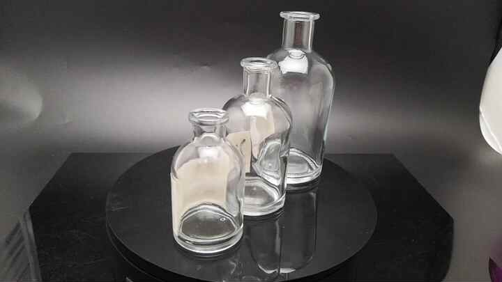 Feel Fragrance Glass Diffuser Bottles Set Of 4 | 5.3" High, 240ml With Cork Caps For DIY Reed Diffusers