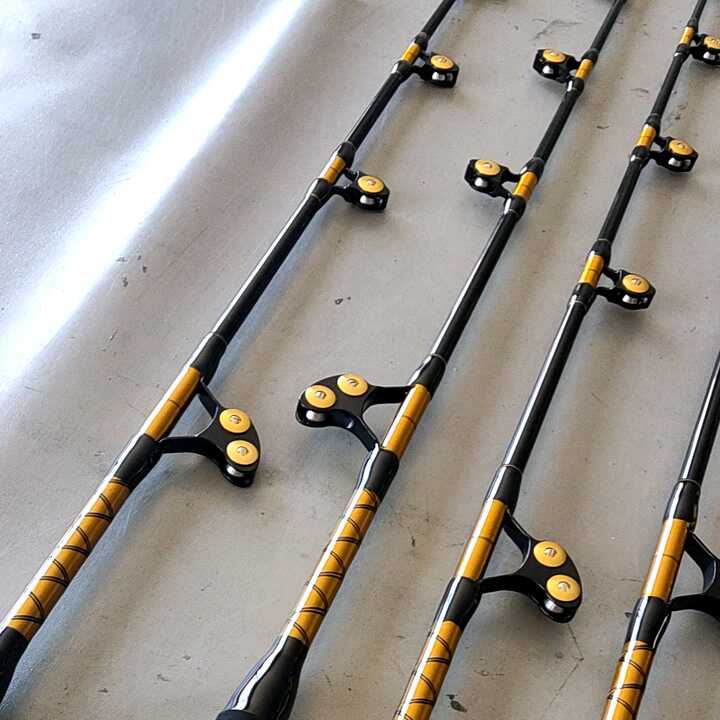 OEM Colors Trolling Fishing Rod Handle Gold and Black Aluminum Handle  Factory Stock Fishing Tools & Accessories