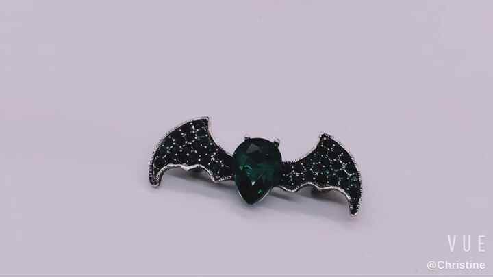 ALILANG Jet Black Crystal Rhinestone Spider Brooch - Insect Pin For Lapel, Scarf, Or Bag - View #4