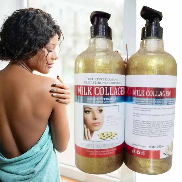 Huile Teint Diamant Glutathion Comprimé avec Comprimé de Glutathion, Lait  de Collagène Super Éclaircissant, Hydratant, Nourrissant, Gel Douche