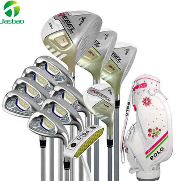 Luxury Shine Gold Color Advanced Tour Style Golf Club Set