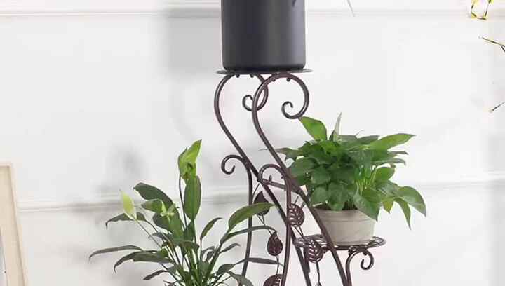 Juego De Soportes Para Plantas De Hierro Forjado Con Dos Extremos En Forma De Bola Para Interior Y Exterior - España