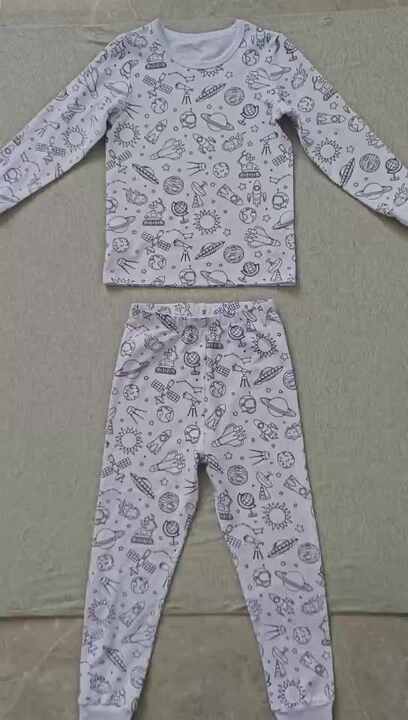 Coloring Pigiama Per Bambine E Bambini Pajamas Due Pezzi Con Stampe Divertenti Pigiama Fai Da Te Per Bambino Ragazzi E Ragazze Vestiti Cotone Per La