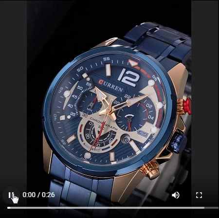 CURREN Luxury Quartz Chronograph Men's Watch - Green Sport Oval