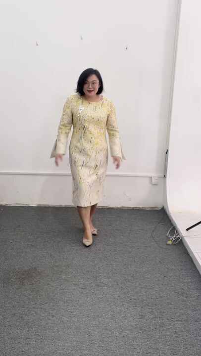 Elegant One-piece Formal Gold Dress Customized Design Plus Size Women's  Clothing Church Suit Office Lady Event