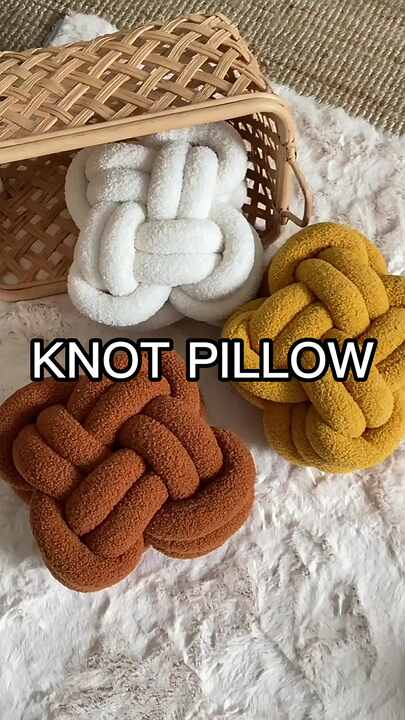 Hand-weave Spherical Knot Ball Throw Pillow Luxury Home Decor Cushion Knot  Throw Pillow