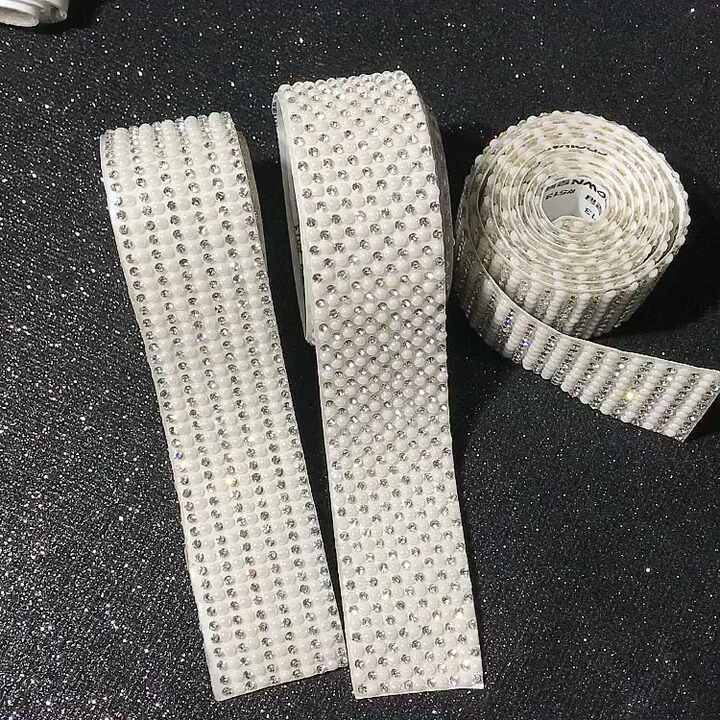 Locacrystal Nastro autoadesivo con strass e strass, per fai da te