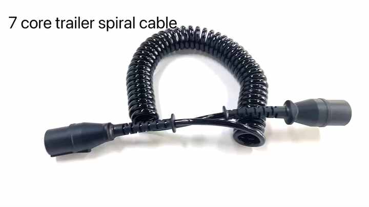 Cavo di prolunga per rimorchio da 2 m, cavo di prolunga a spirale a 7