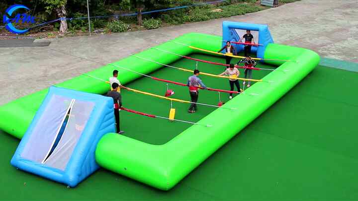 Funny Giant Human Table Football Inflatable Foosball Field