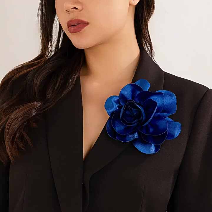 Exaggerated Handmade Big Flower Brooch Pins Garment Accessories